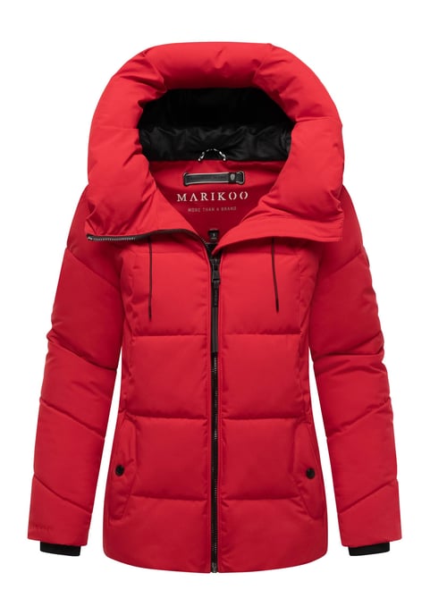 Marikoo Damen Winter Steppjacke Kuscheltatze XVI mit Kapuze - Image 1
