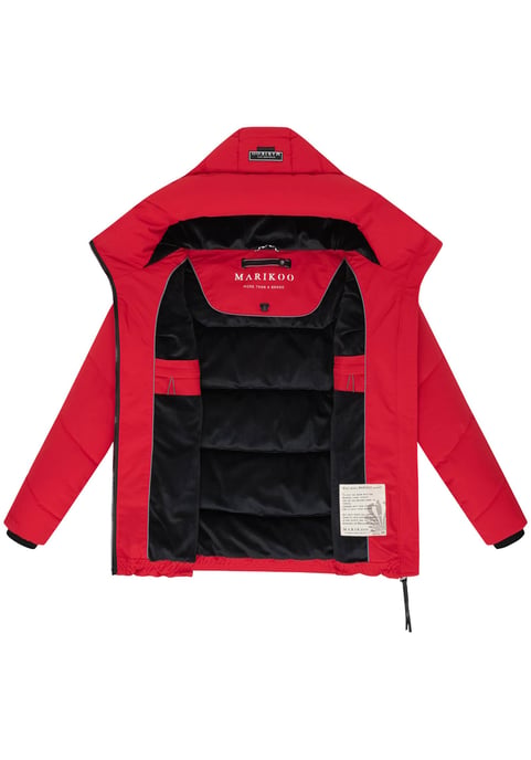 Marikoo Damen Winter Steppjacke Kuscheltatze XVI mit Kapuze - Image 4