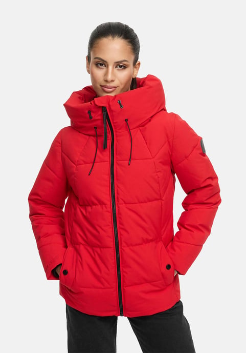 Marikoo Damen Winter Steppjacke Kuscheltatze XVI mit Kapuze - Image 5