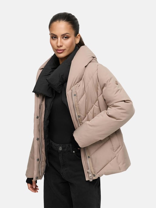 Marikoo Damen Wintersteppjacke Nadiraa mit 2-in-1-Design & Kapuze - Image 6