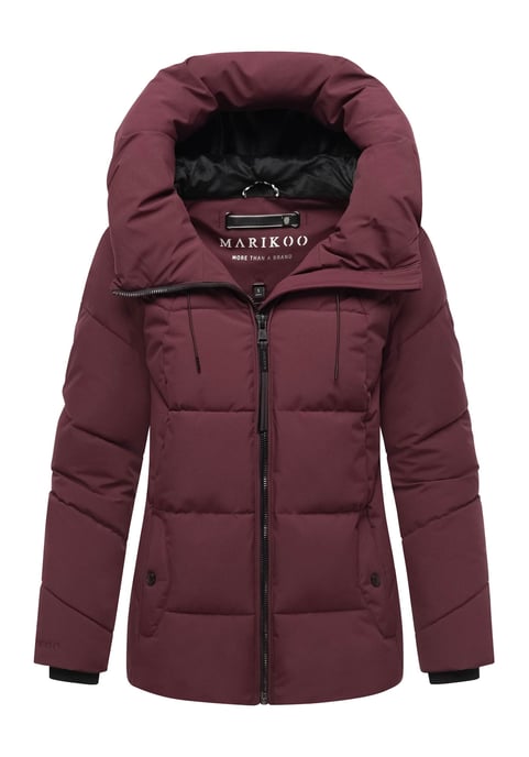 Marikoo Damen Winter Steppjacke Kuscheltatze XVI mit Kapuze - Image 1
