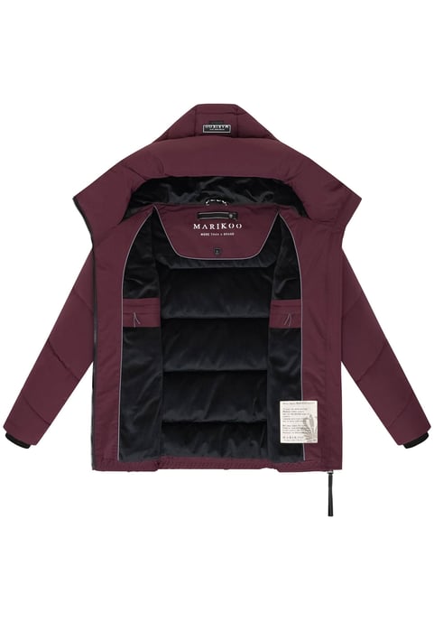 Marikoo Damen Winter Steppjacke Kuscheltatze XVI mit Kapuze - Image 4