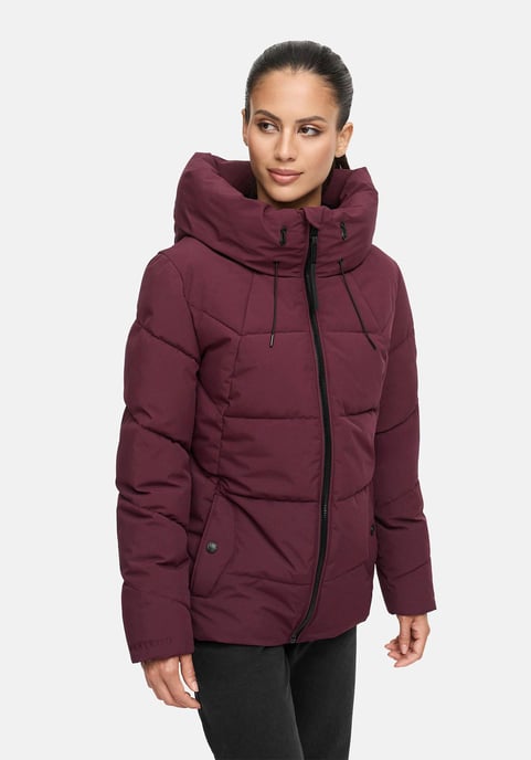 Marikoo Damen Winter Steppjacke Kuscheltatze XVI mit Kapuze - Image 5