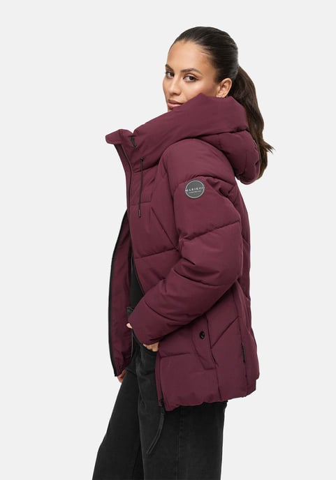 Marikoo Damen Winter Steppjacke Kuscheltatze XVI mit Kapuze - Image 6