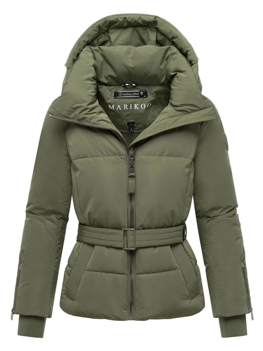 Marikoo Damen Steppjacke Aleyna mit Taillengürtel & Magnetverschlüssen - Image 1