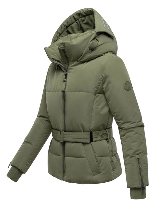 Marikoo Damen Steppjacke Aleyna mit Taillengürtel & Magnetverschlüssen - Image 2
