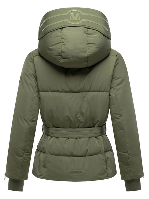 Marikoo Damen Steppjacke Aleyna mit Taillengürtel & Magnetverschlüssen - Image 3
