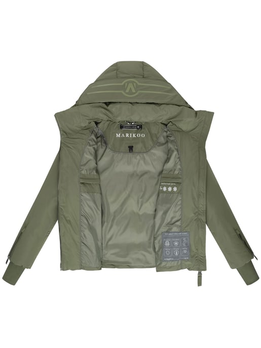 Marikoo Damen Steppjacke Aleyna mit Taillengürtel & Magnetverschlüssen - Image 4