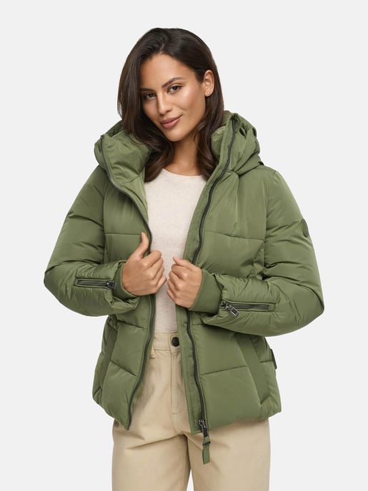 Marikoo Damen Steppjacke Aleyna mit Taillengürtel & Magnetverschlüssen - Image 6