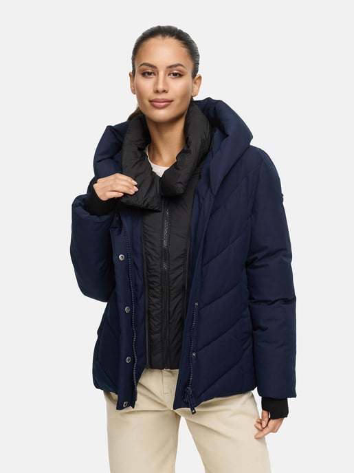 Marikoo Damen Wintersteppjacke Nadiraa mit 2-in-1-Design & Kapuze - Image 5