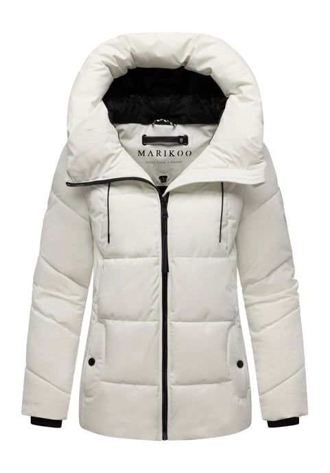 Marikoo Damen Winter Steppjacke Kuscheltatze XVI mit Kapuze - Image 1