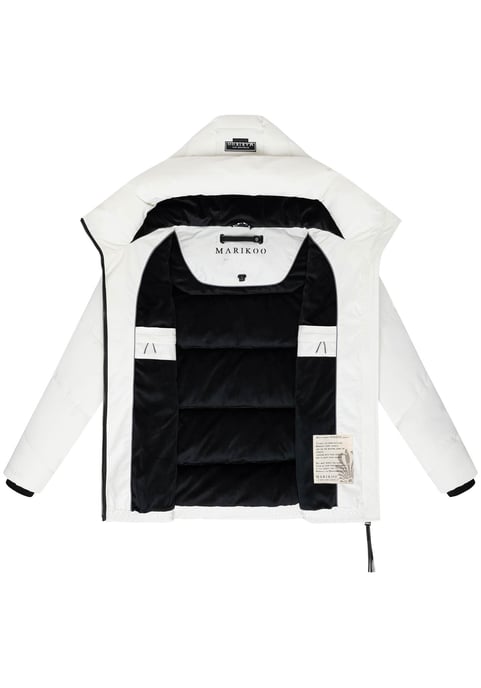 Marikoo Damen Winter Steppjacke Kuscheltatze XVI mit Kapuze - Image 4