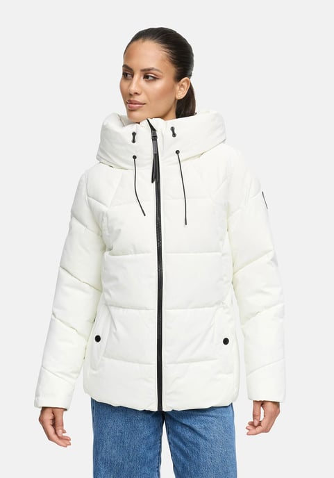 Marikoo Damen Winter Steppjacke Kuscheltatze XVI mit Kapuze - Image 5