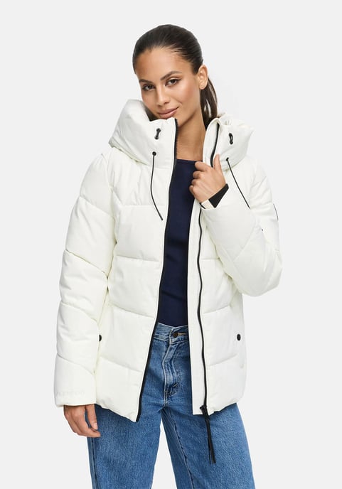 Marikoo Damen Winter Steppjacke Kuscheltatze XVI mit Kapuze - Image 6