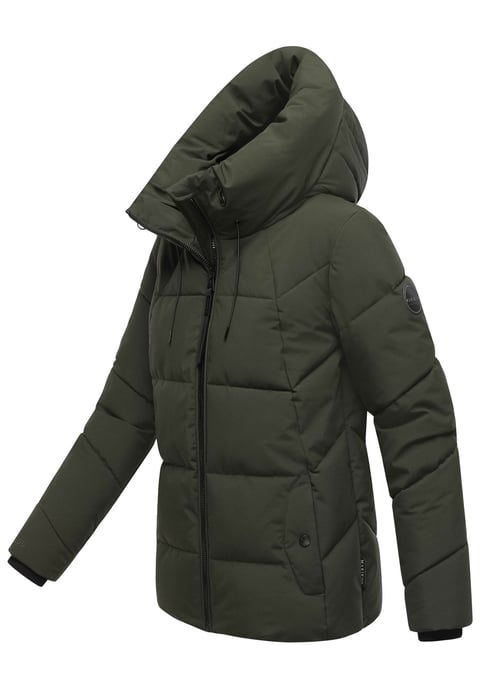 Marikoo Damen Winter Steppjacke Kuscheltatze XVI mit Kapuze - Image 2