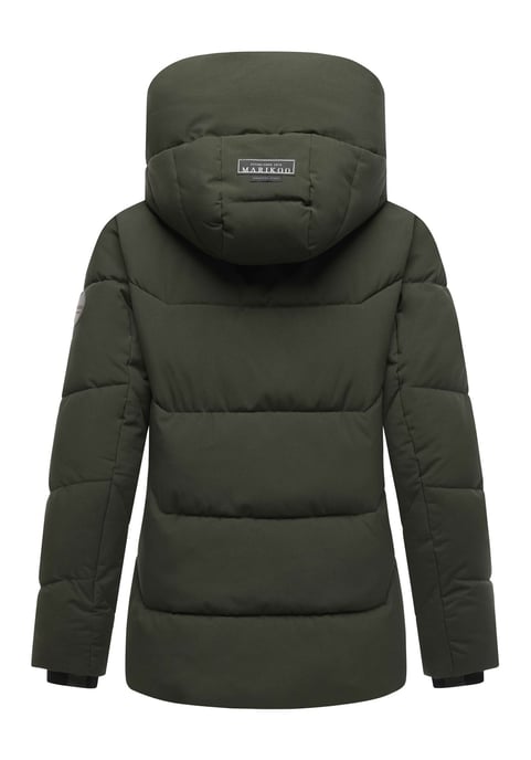 Marikoo Damen Winter Steppjacke Kuscheltatze XVI mit Kapuze - Image 3