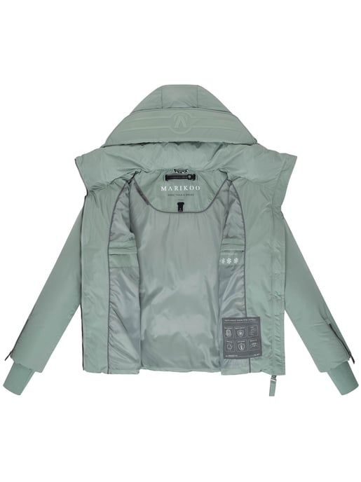 Marikoo Damen Steppjacke Aleyna mit Taillengürtel & Magnetverschlüssen - Image 4