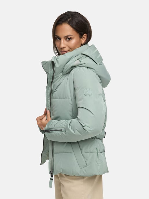 Marikoo Damen Steppjacke Aleyna mit Taillengürtel & Magnetverschlüssen - Image 6