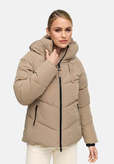 Marikoo Damen Wintersteppjacke Kwamee mit Kapuze & Zwei-Wege-Reißverschluss - Image 5