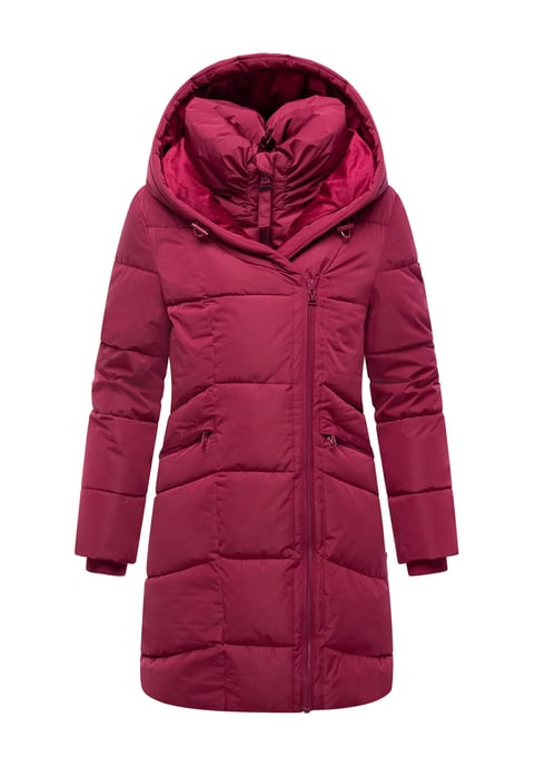 Marikoo Damen Steppmantel Virenaa mit Layer-Look & warmem Fleecefutter - Image 2