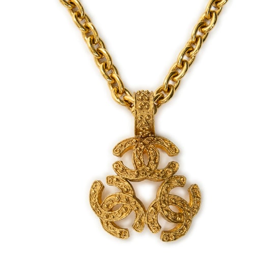 Vintage Triple CC Pendant Necklace  Halskette - Image 2
