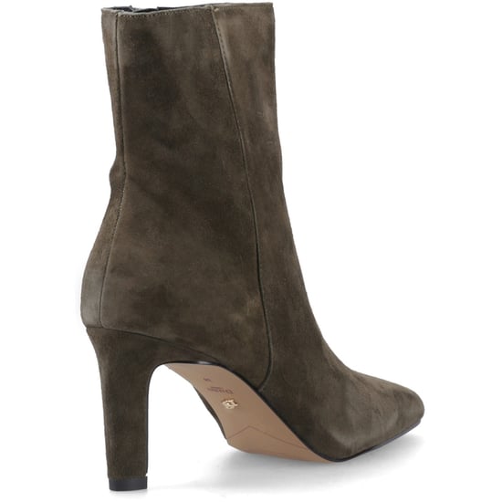 Dune Ovation Wildleder Damen Khaki Absatz Stiefeletten - Image 2