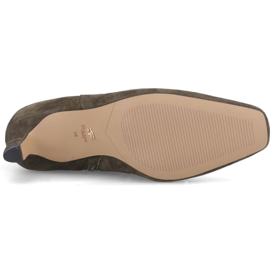 Dune Ovation Wildleder Damen Khaki Absatz Stiefeletten - Image 3