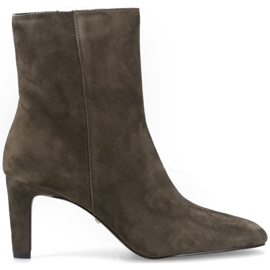 Dune Ovation Wildleder Damen Khaki Absatz Stiefeletten - Image 6