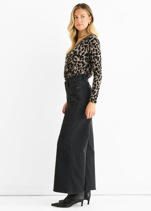 Grauer Tier-Wickeljersey-Bodysuit - Image 3
