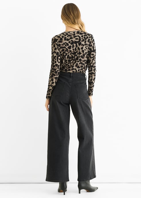 Grauer Tier-Wickeljersey-Bodysuit - Image 4