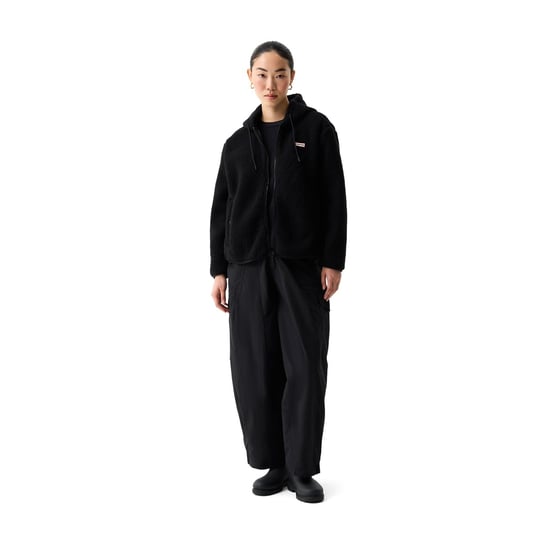 Hunter Bonelle Borg Jacke Damen Schwarze Fleecejacken - Image 3