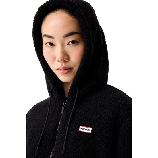 Hunter Bonelle Borg Jacke Damen Schwarze Fleecejacken - Image 4