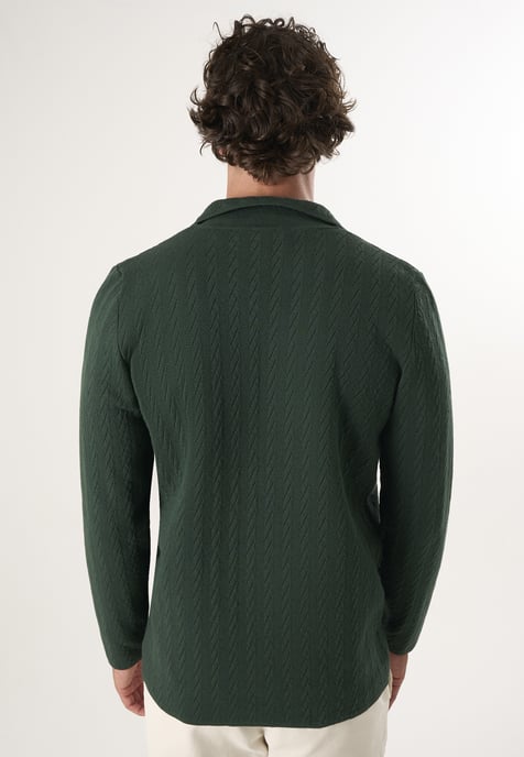 Strickjacke Cardigan Mit Gekerbtem Kragen - Image 4
