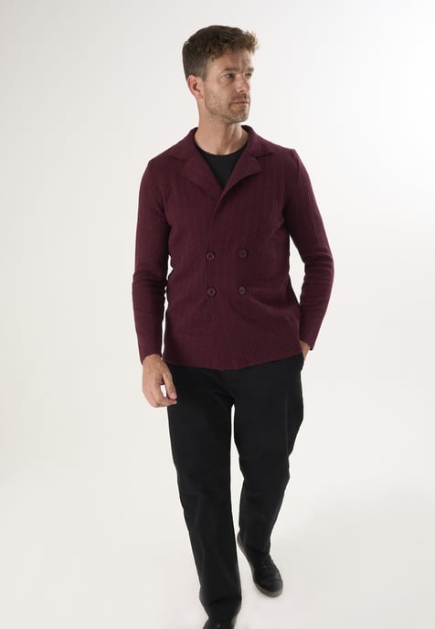 Strickjacke Cardigan Mit Gekerbtem Kragen - Image 2