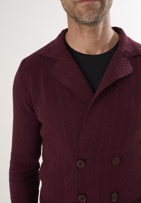 Strickjacke Cardigan Mit Gekerbtem Kragen - Image 3