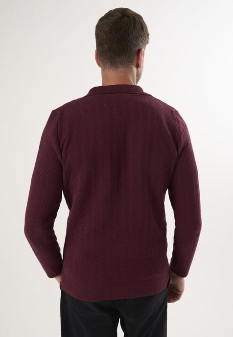 Strickjacke Cardigan Mit Gekerbtem Kragen - Image 4