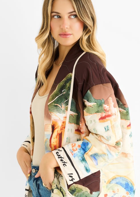 Leichte Steppjacke mit Schokoladenwasserdruck - Image 3