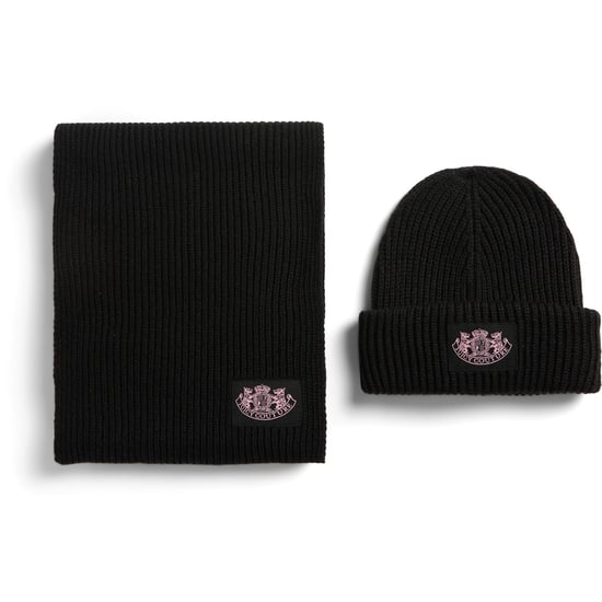 Juicy Couture Wappen Unisex Erwachsene Schwarzes Hut- und Schal-Set - Einheitsgröße - Image 2