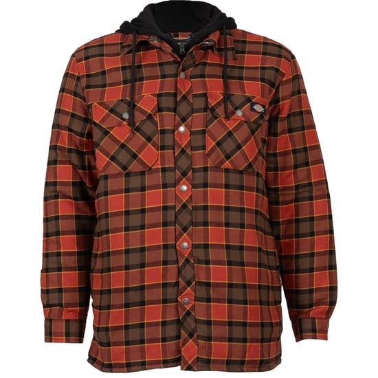 Dickies Fleece Kapuzen-Flanellhemd Herren Rotes Shirt-Jacke - Image 5