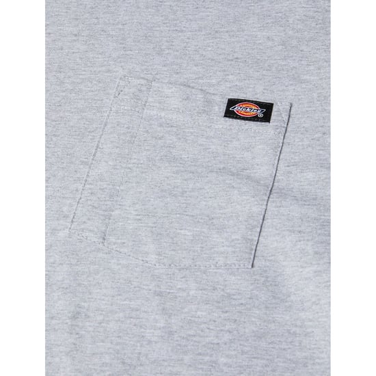 Dickies Taschen Langarm Baumwoll Herren T-Shirt in Grau - Image 3