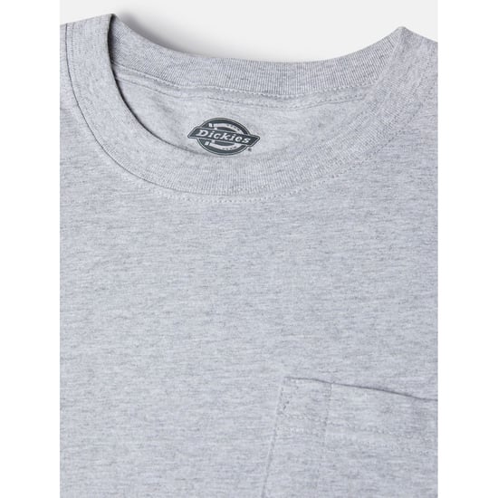 Dickies Taschen Langarm Baumwoll Herren T-Shirt in Grau - Image 4