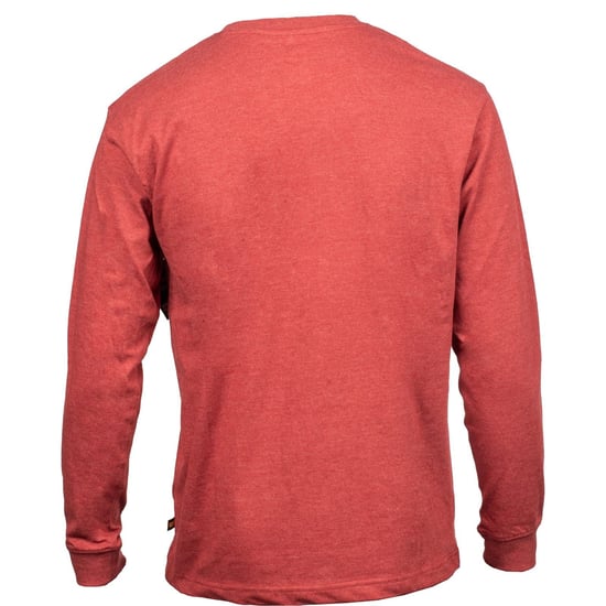 Caterpillar Markenbanner Langarm-Baumwoll-Herren-T-Shirt in Rot - Image 5