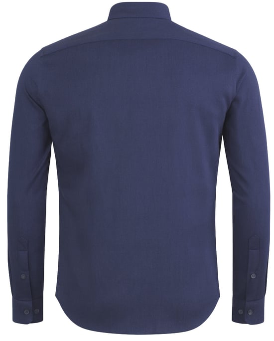 Ted Baker Crotone Herren Hemd in Marineblau mit Fischgrätmuster - Image 2