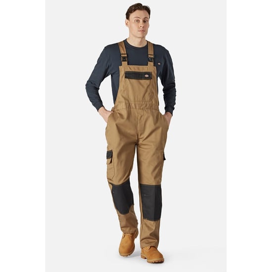 Dickies Everyday Latzhose und Trägerpolyester Herren Brauner Arbeitsoverall - Image 1