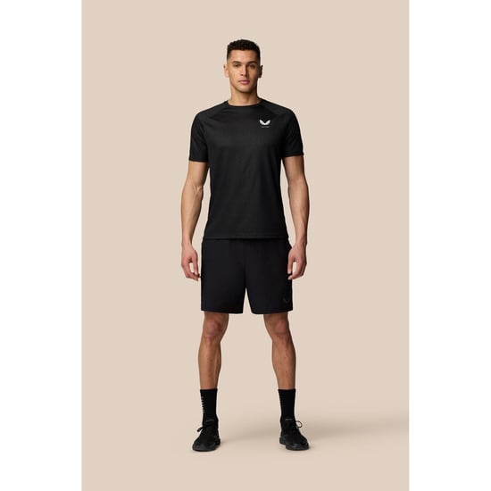 Castore Marken Elastische Shorts Polyester Herren Schwarze Knielange Shorts - Image 3