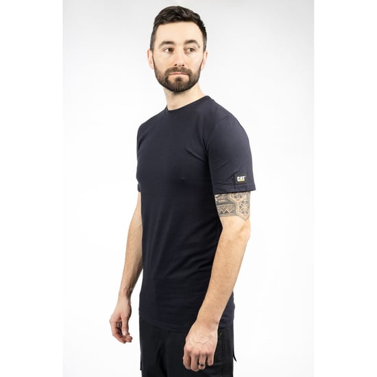 Caterpillar Essentials Kurzarm Baumwollhemd für Herren Blau - Image 3