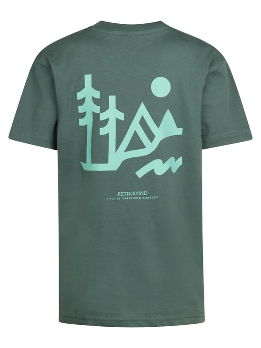 Petrol Industries - Rückenprint T-Shirt Tetons  Jungen -  Grün - Image 2