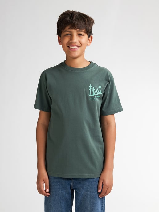 Petrol Industries - Rückenprint T-Shirt Tetons  Jungen -  Grün - Image 3