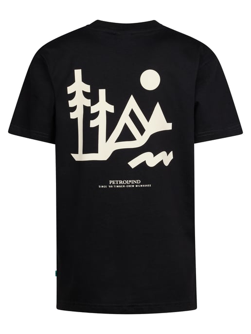 Petrol Industries - Rückenprint T-Shirt Tetons  Jungen -  Schwarz - Image 2