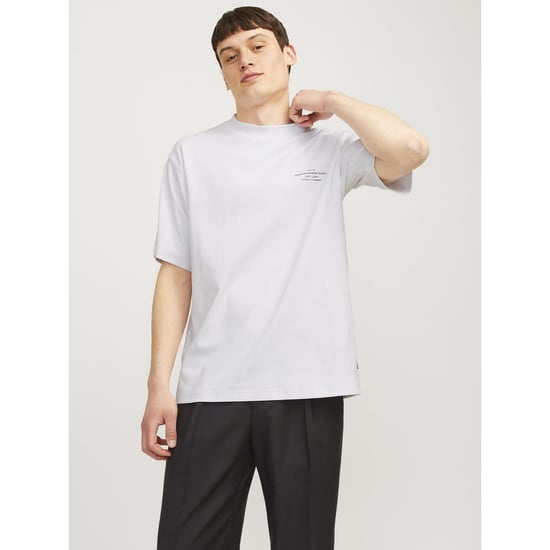 Jack & Jones Chad Branding Baumwoll Herren T-Shirt Weiß - Image 1